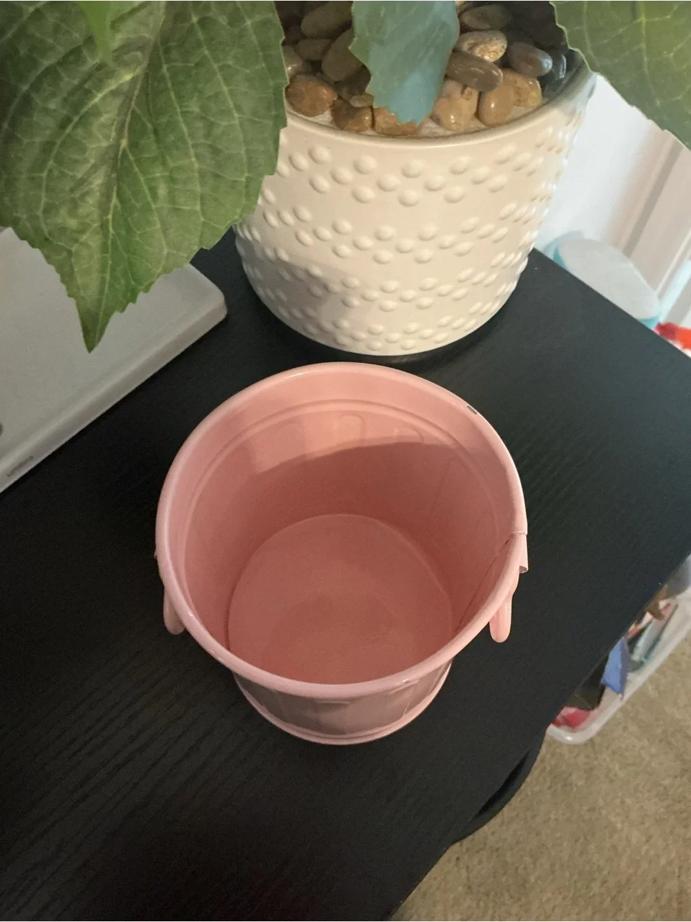 Versatile Pink Metal Pencil Cup - Compact Desk Organizer